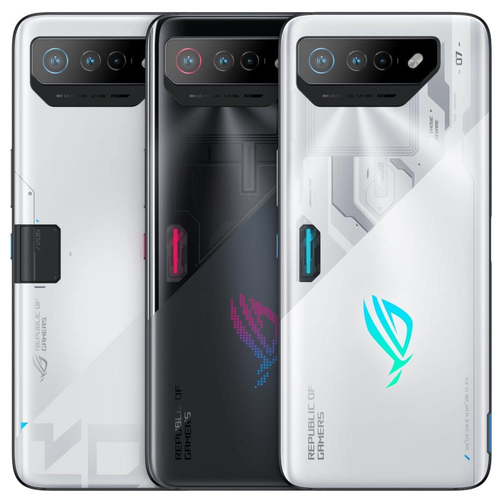 ROG Phone 7 Ultimate (esq.) e ROG Phone 7 (dir.) (Imagem: divulgação/Asus)