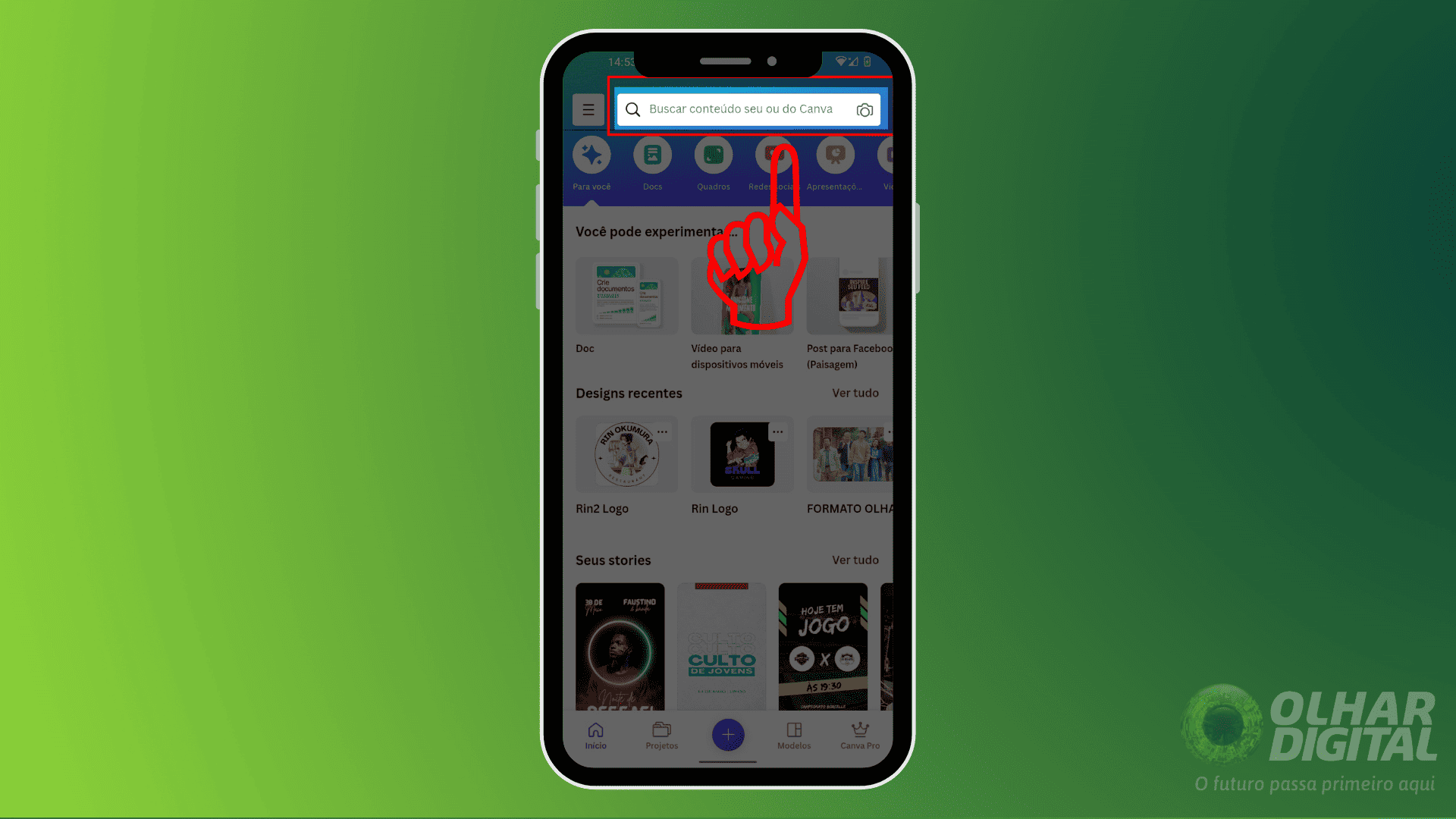 2 - criar logo pelo celular no canva