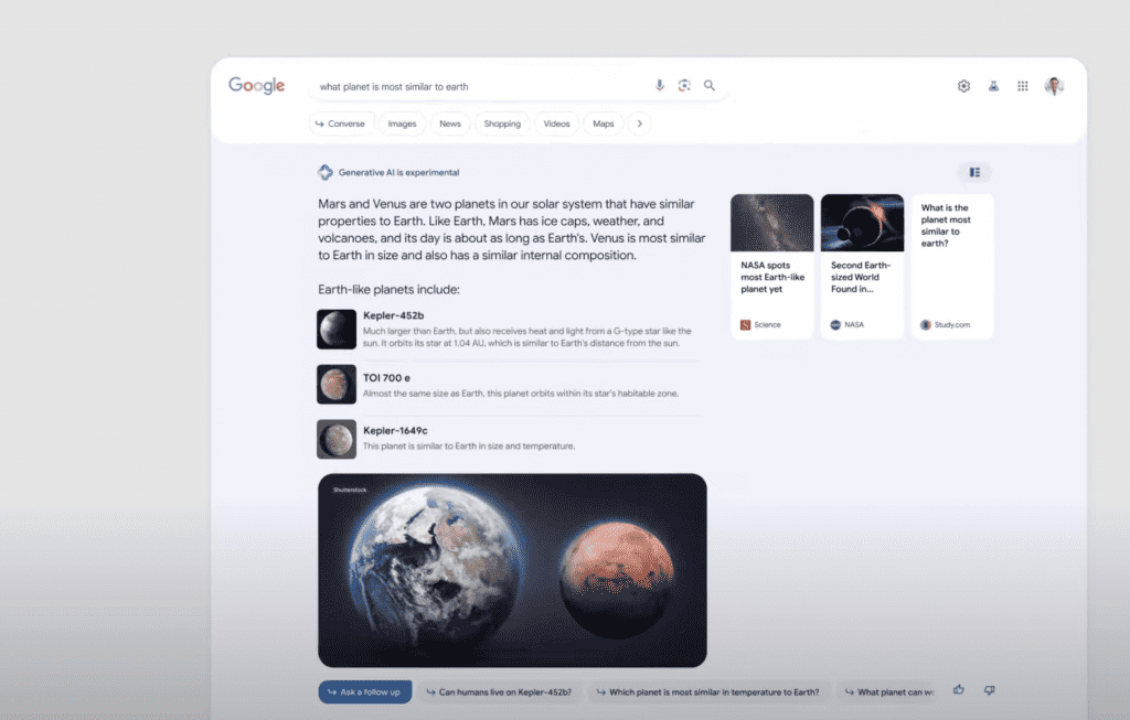 Busca gerativa no Google (Imagem: divulgação/Google)