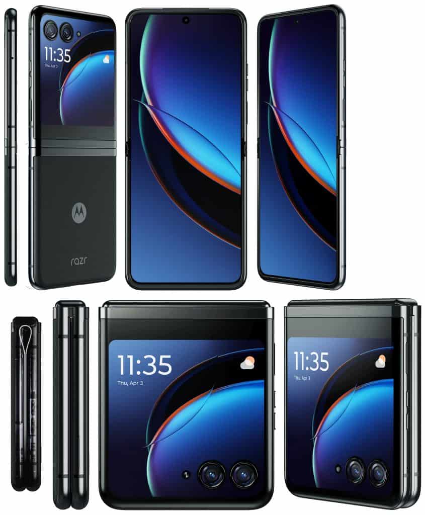 Provável Motorola Razr 40 Ultra (Imagem: reprodução/Evleaks)