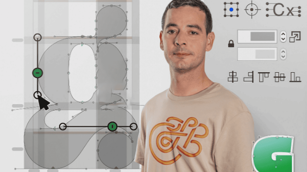 Imagem mostrando a profundidade da produção com o Glyphs