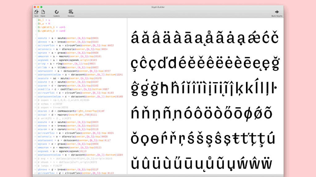 o Robofont é uma plataforma criada apenas para sistemas MacOS