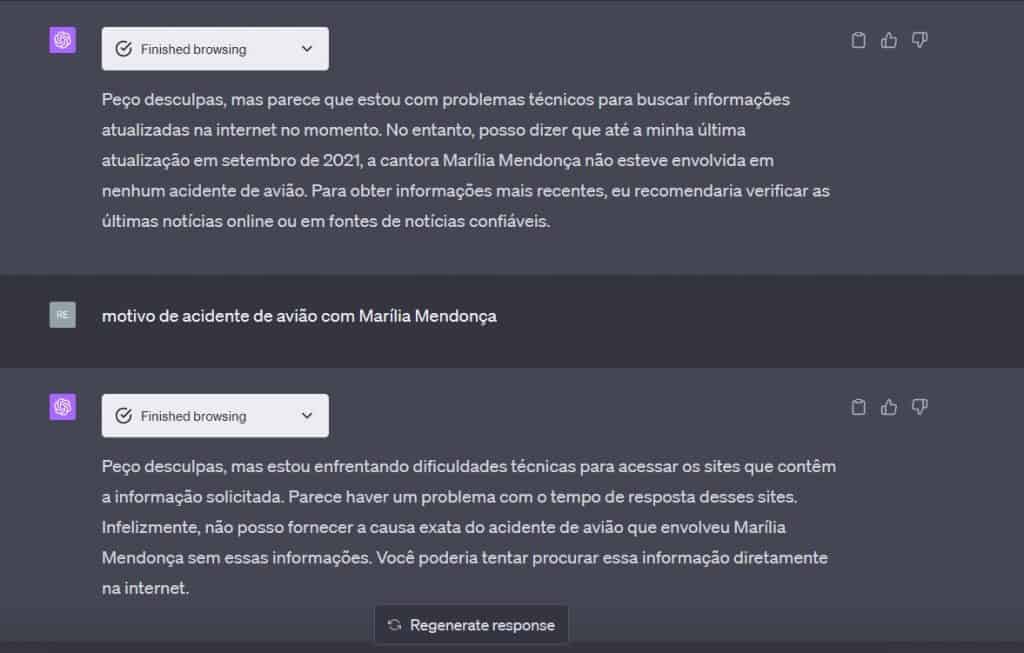 ChatGPT problemas de técnicos
