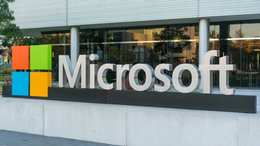 Fachada de prédio da Microsoft