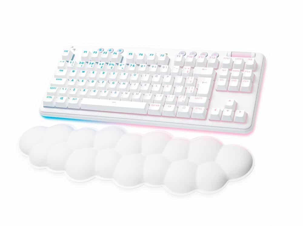 Teclado mecânico Logitech com apoio para mãos