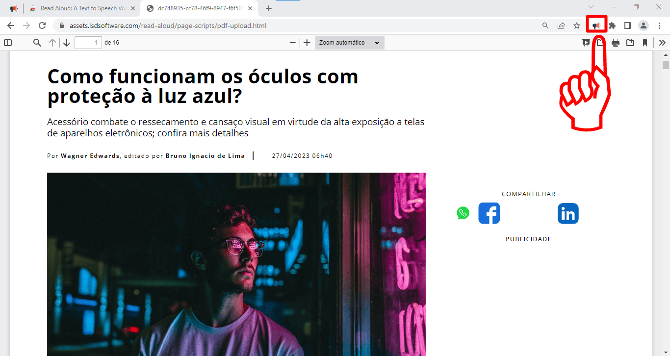 7 - Como fazer o Chrome ler sites e arquivos PDF em voz alta no PC