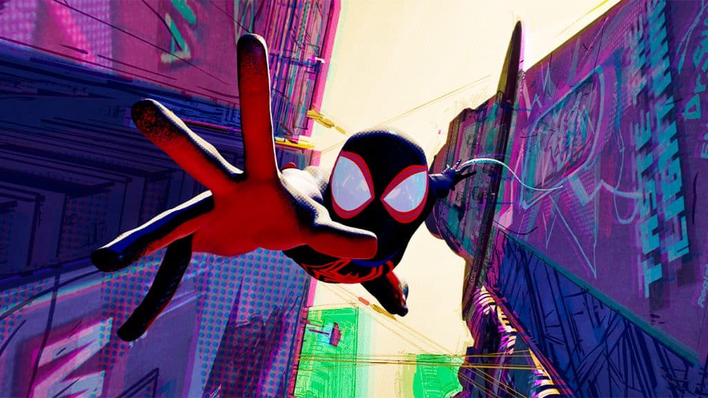 Cena de Homem-Aranha Através do Aranhaverso