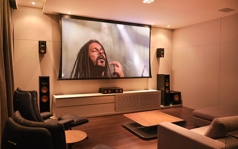 Home Theater em casa na tv