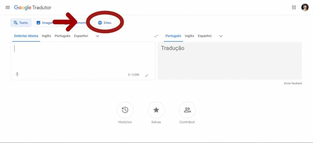 Print Google Tradutor
