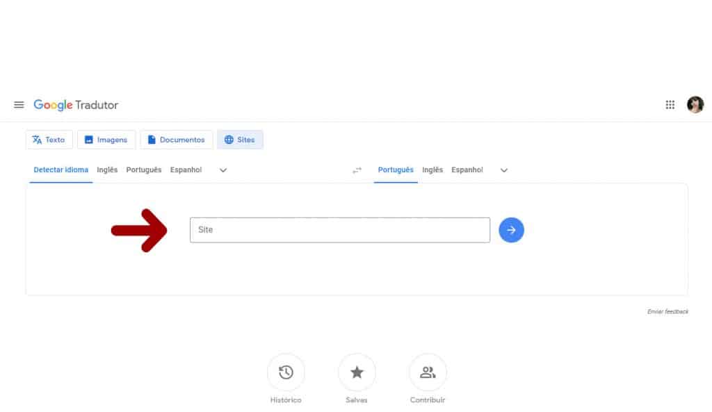 Print Google Tradutor