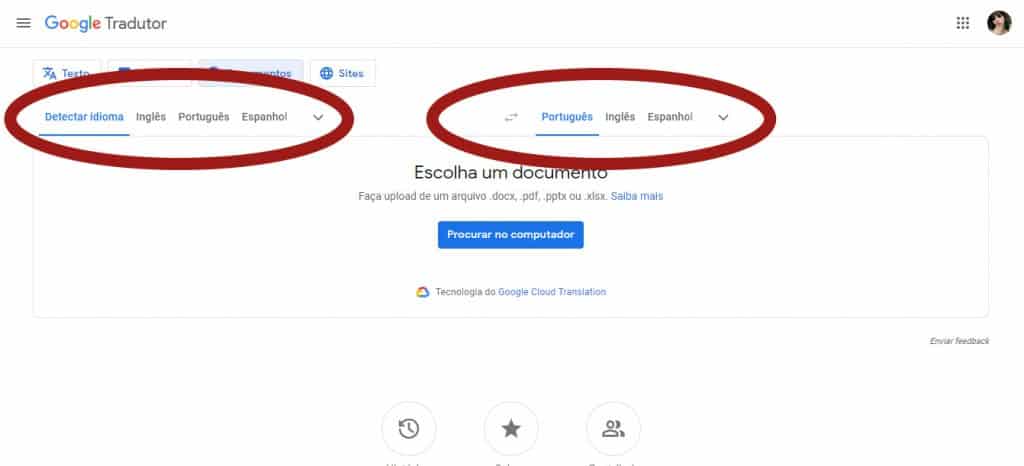 Print Google Tradutor