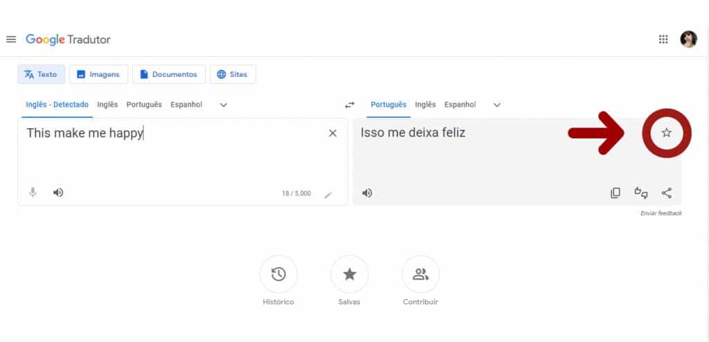 Print Google Tradutor