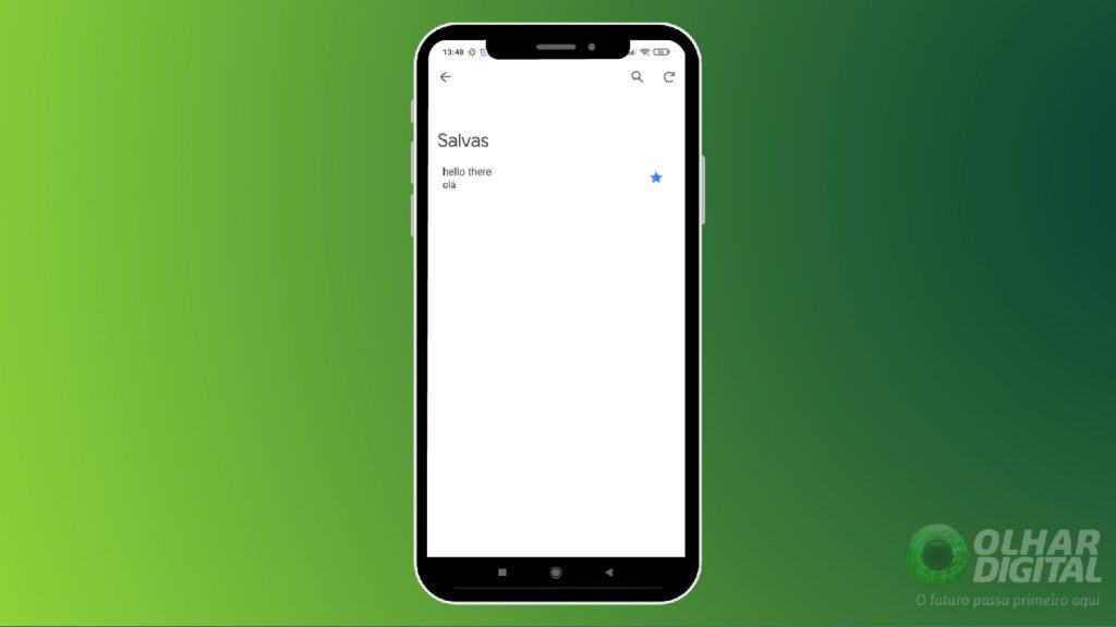 Print Google Tradutor no Smartphone