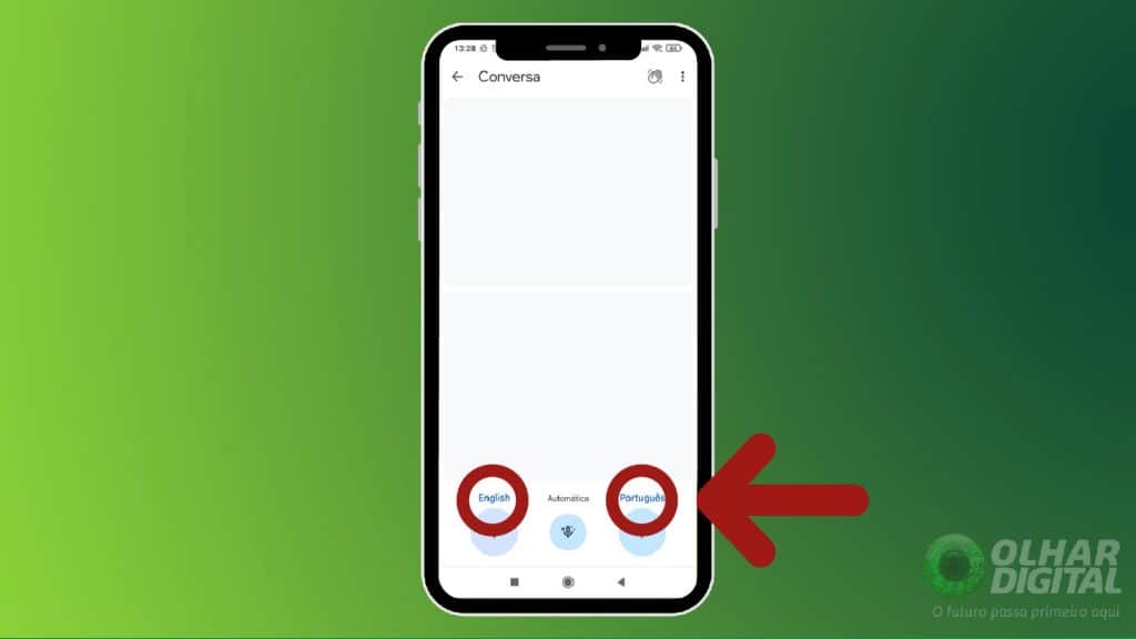 Print do Google Tradutor no Smartphone