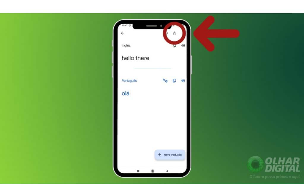 Print Google Tradutor no Smartphone