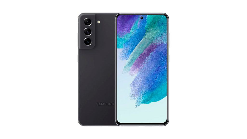 Parte de trás e da frente do Galaxy S21 FE da Samsung
