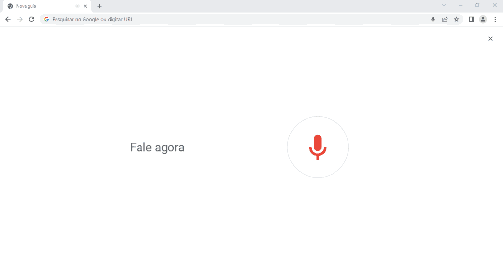 busca por voz no google chrome