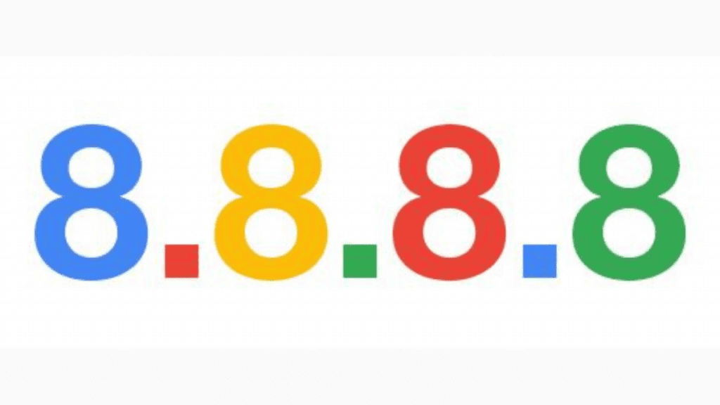 imagem mostrando o número do DNS da Google