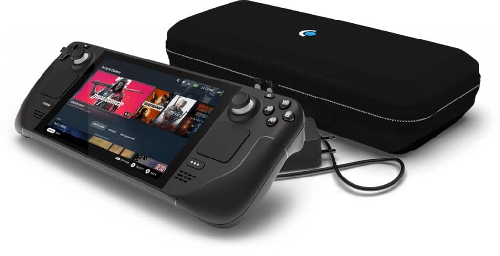 Console vai equipado com carregador e estojo