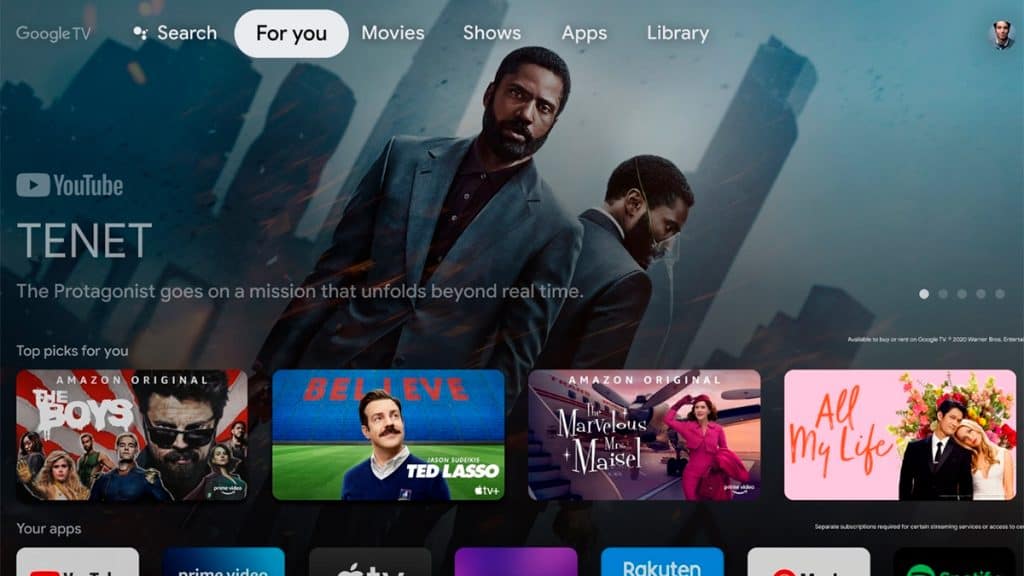 Home do Google TV
