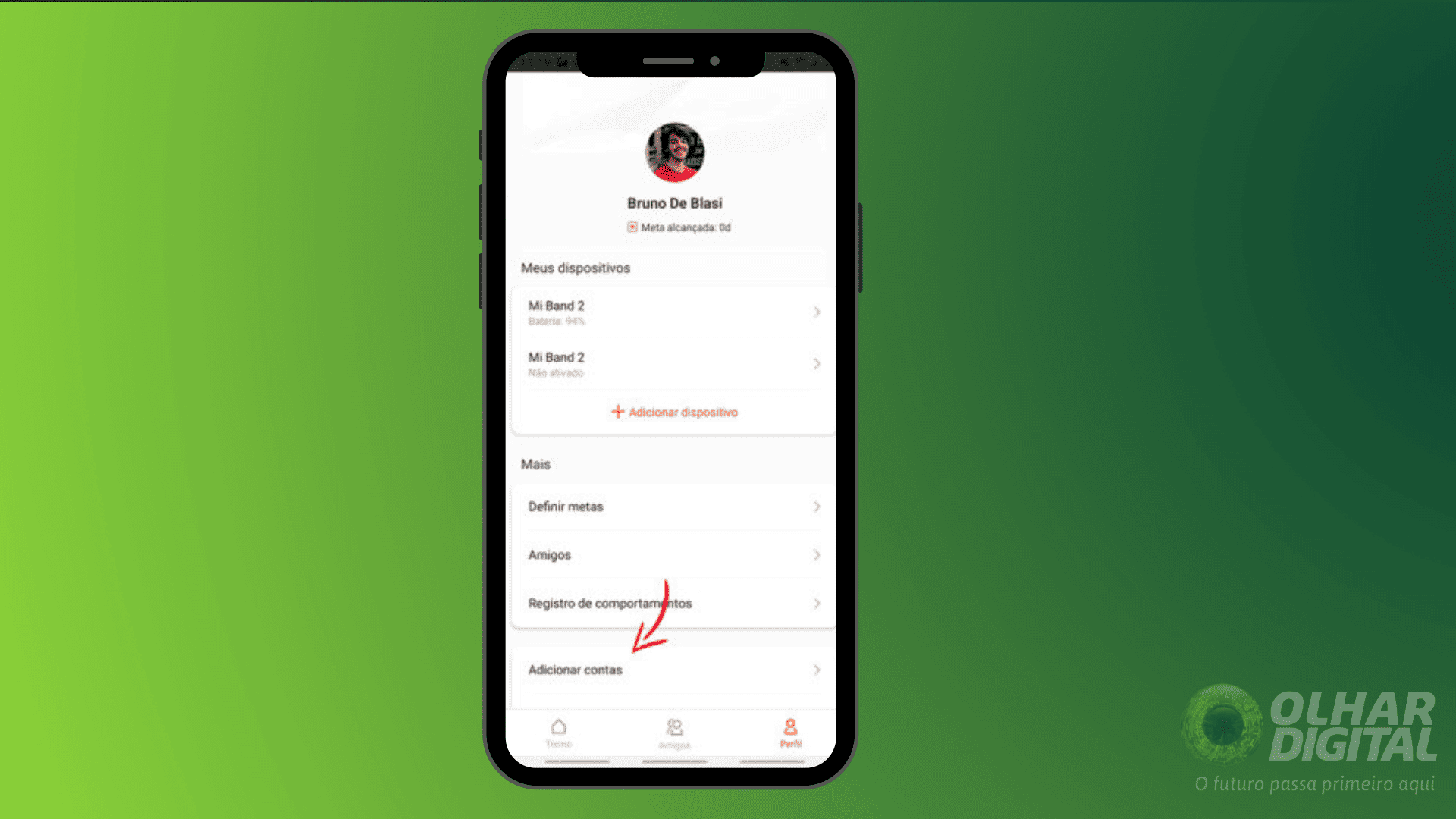 Passo 2 ativando Google Fit no relógio