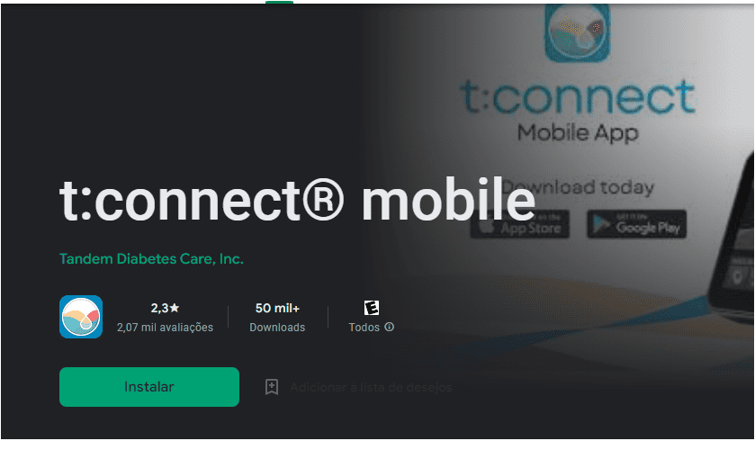 Imagem do aplicativo T Connect