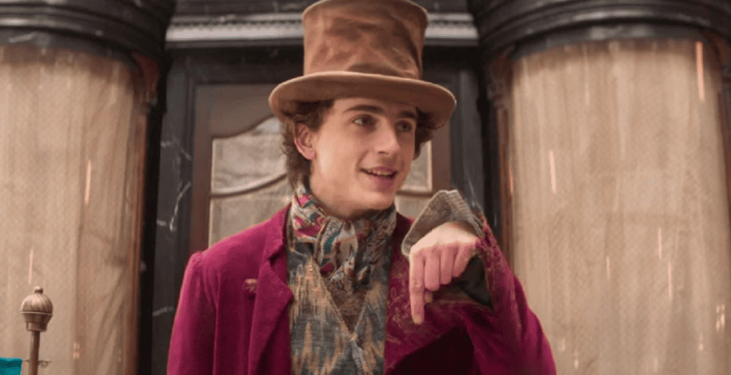 Captura de tela de trailer de Wonka