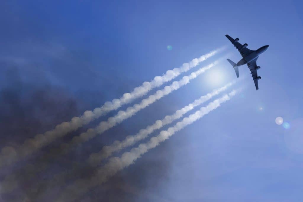 avião emissão