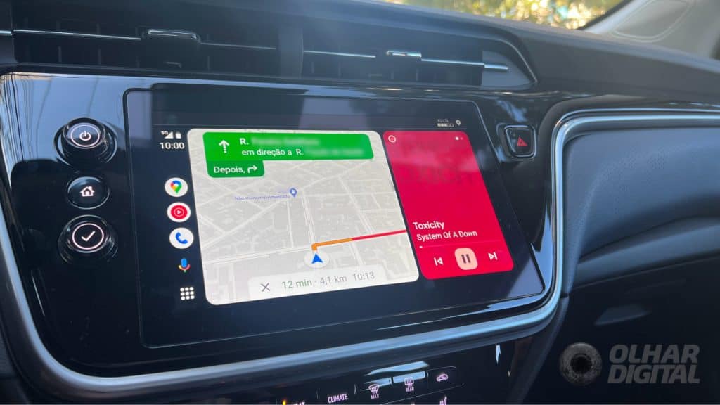 Google Maps no Android Auto (Imagem: André Fogaça/Olhar Digital)