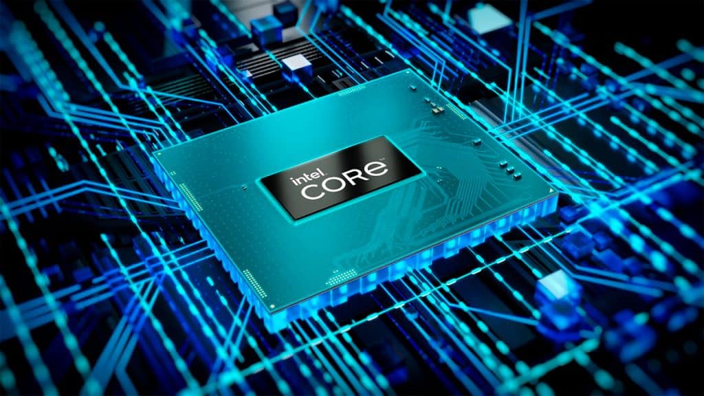 Ilustração digital de processador Intel Core