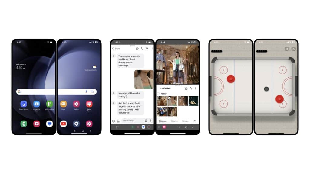 Galaxy Z Fold 5 em emulador no iPhone (Imagem: divulgação/Samsung)