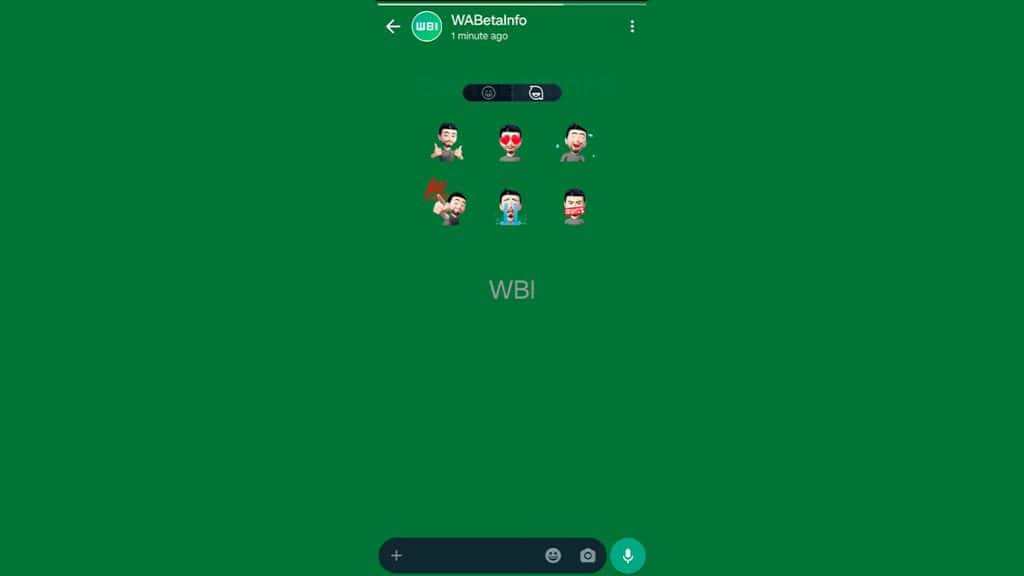 Captura de tela de avatares em respostas a status postados no WhatsApp