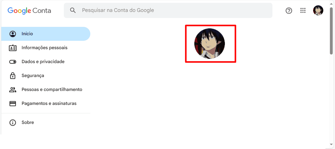 3 - como mudar a foto de perfil do google pelo computador