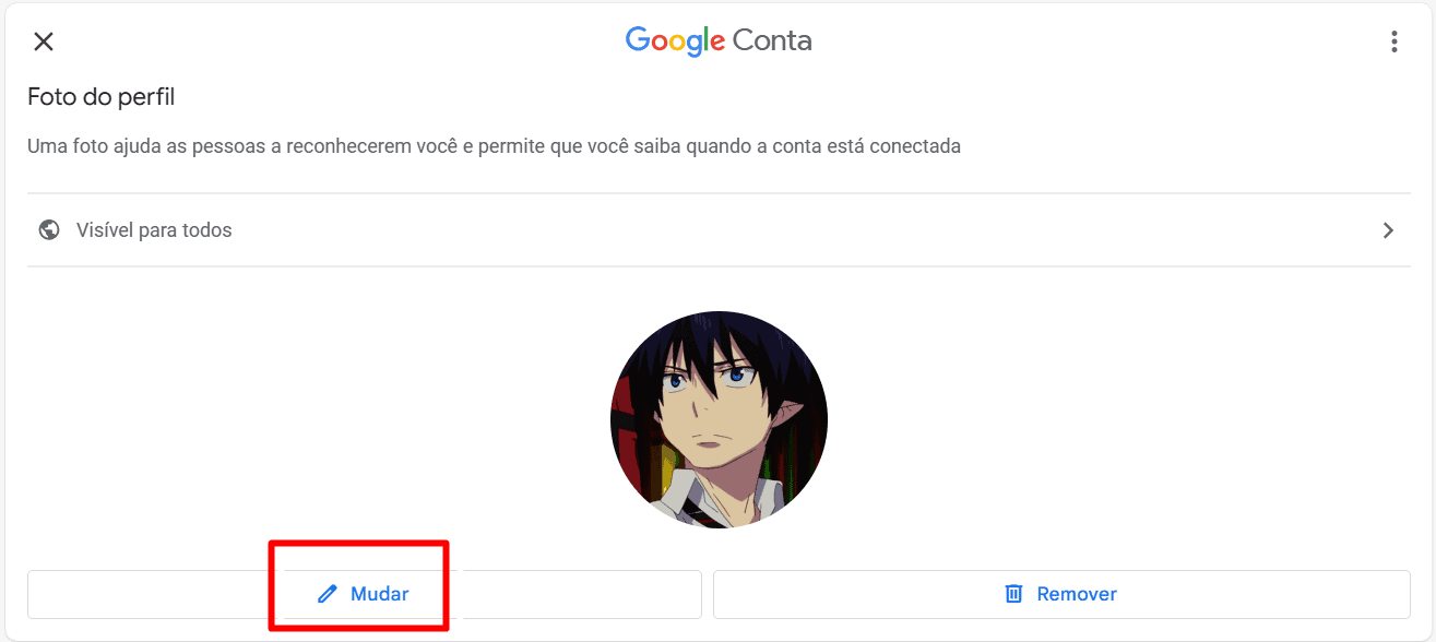 4 - como mudar a foto de perfil do google pelo computador