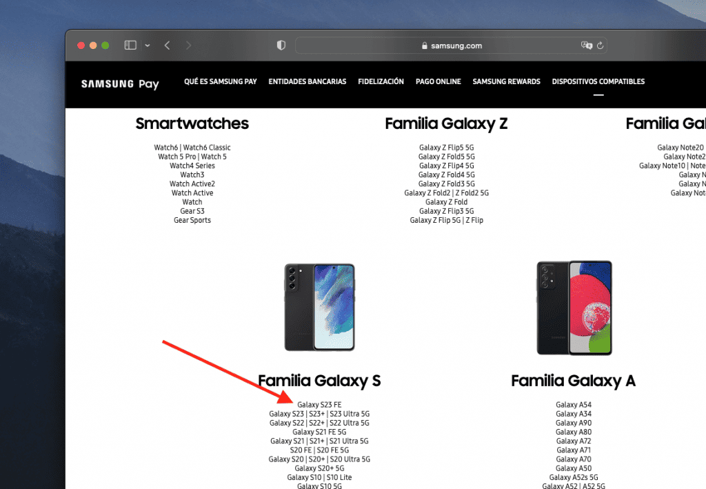 Galaxy S23 FE aparece no site da Samsung (Imagem: reprodução/Olhar Digital)