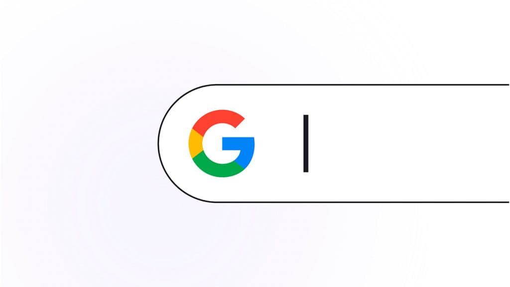 Ilustração de barra da busca do Google