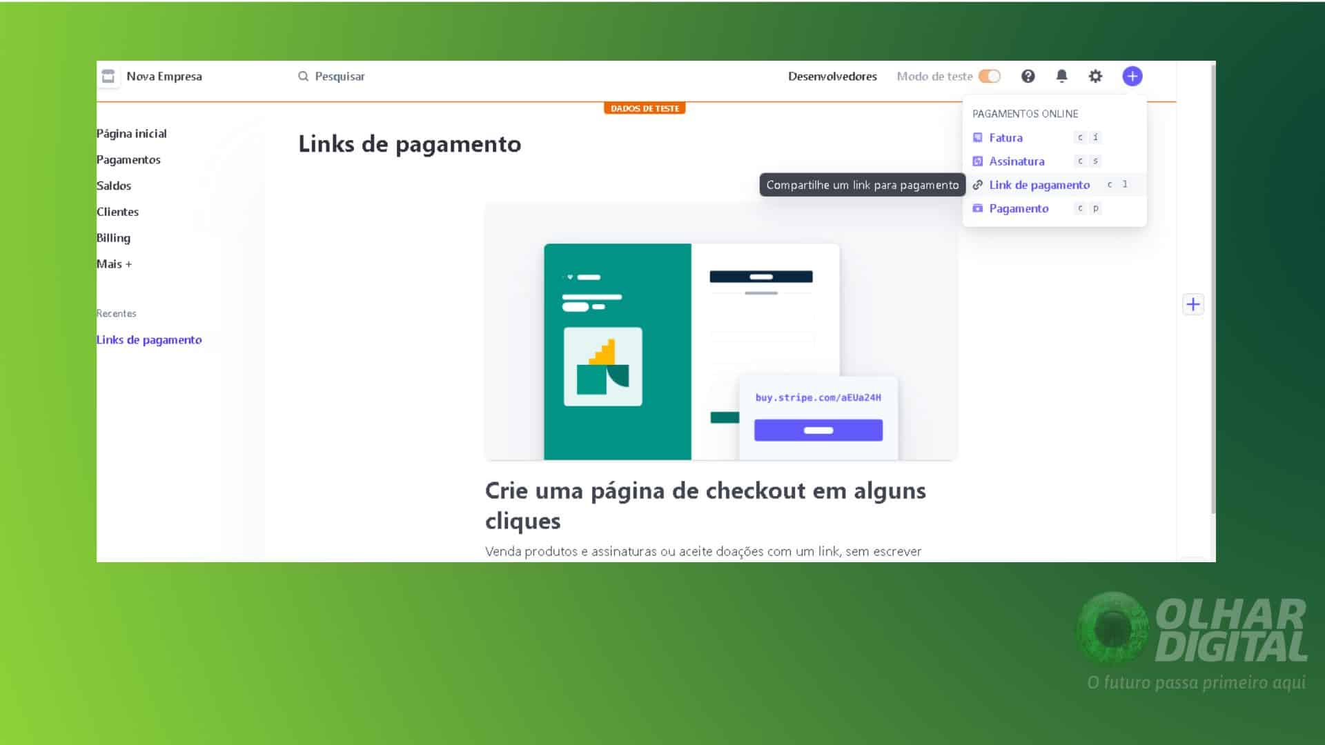 Passo 1 transferência