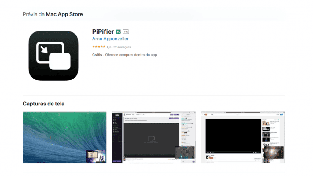 Pipfier na Mac App Store, também disponível para iPad e iPhone