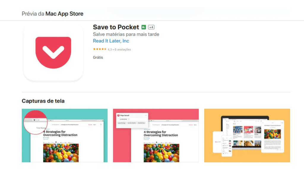 Save to Pocket na Mac App Store, também disponível para iPad e iPhone