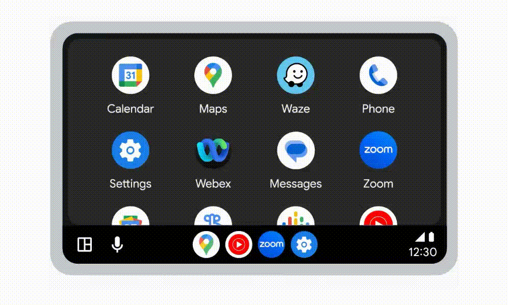 Android Auto ganha suporte para chamadas de teleconferências por áudio pelo Zoom e WebEx.