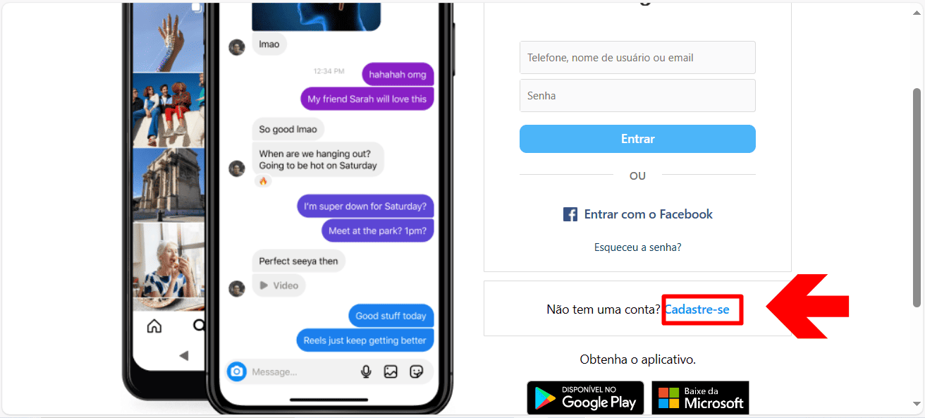 1 - como criar uma conta no instagram pelo pc