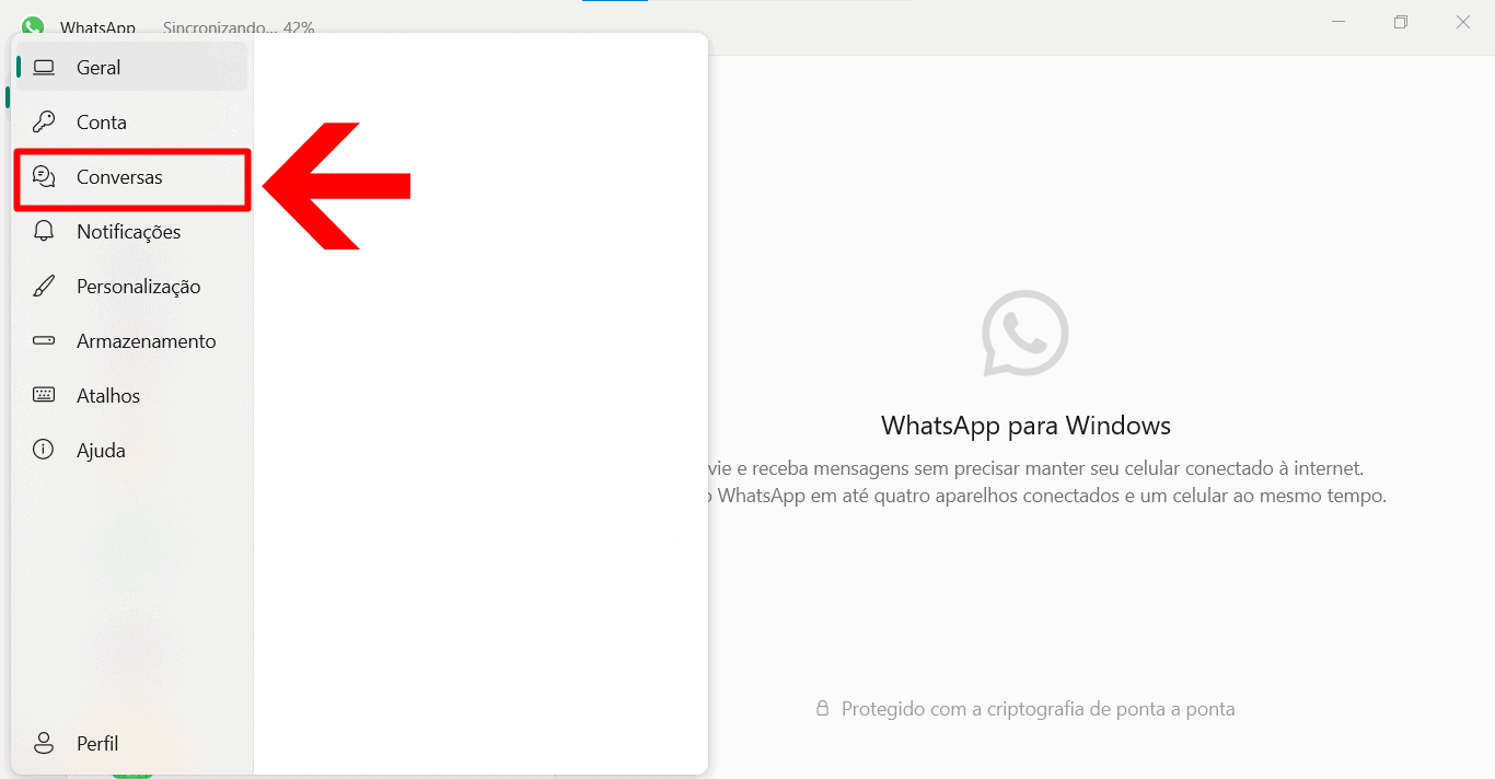 2 - como apagar todas as conversas do whatsapp no pc windows
