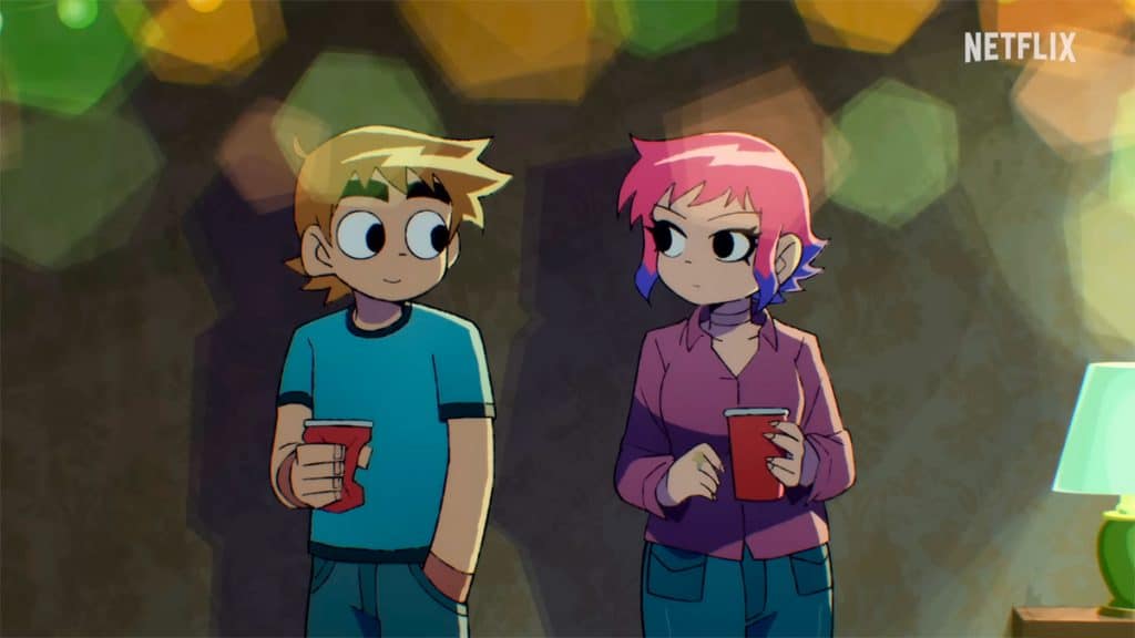 Captura de tela do trailer do anime de Scott Pilgrim