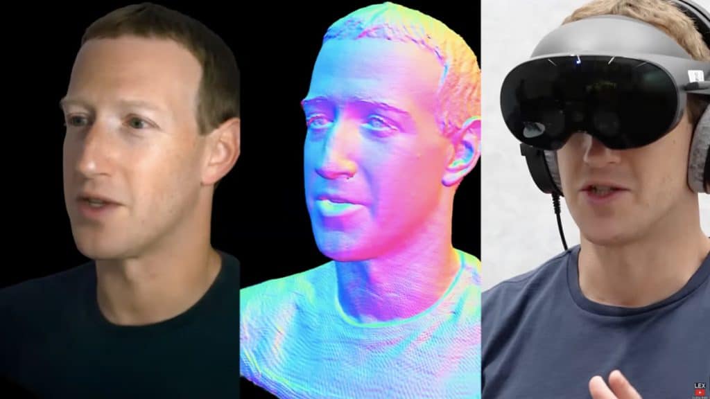 Captura de tela de avatar da Meta de Mark Zuckerberg durante entrevista em realidade virtual