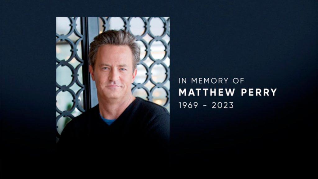 Tributo a Matthew Perry na HBO Max dos Estados Unidos