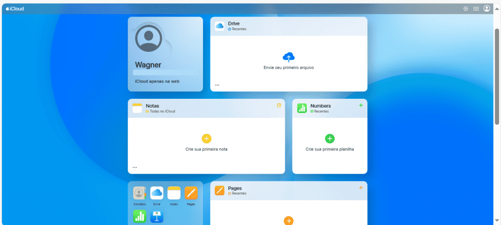 conta icloud para pc sem id apple