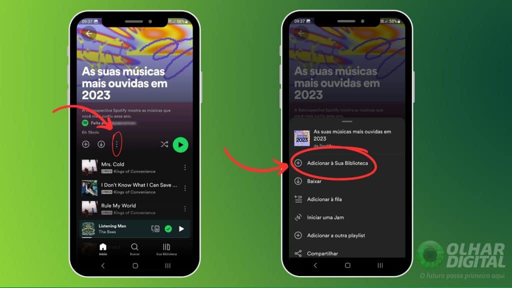 Como salvar Retrospectiva do Spotify