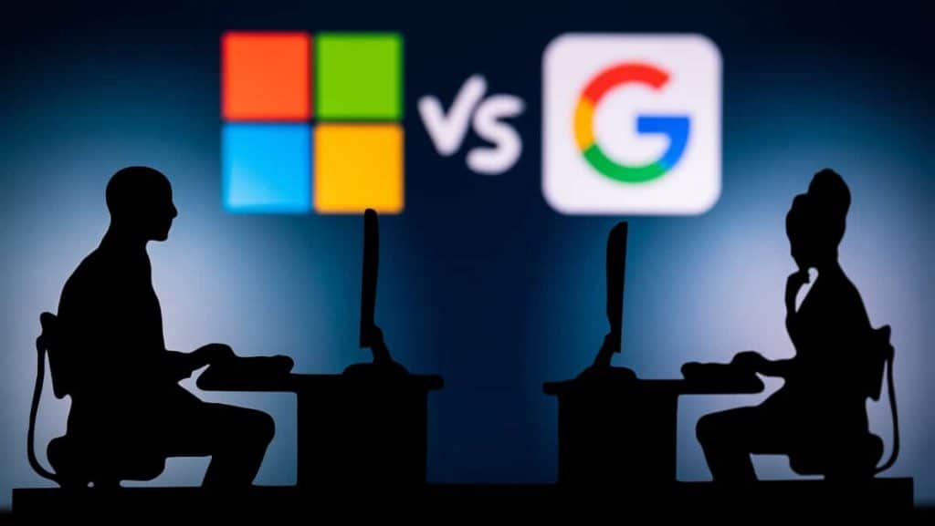 UE vai investigar big techs por golpes na internet Em meio a um cenário de aumento da atividade de golpistas na internet, as autoridades europeias buscam formas de coibir as práticas ilegais. E isso pode acabar impactando empresas como Apple, Google e Microsoft. Guerra da IA: Google x Microsoft
