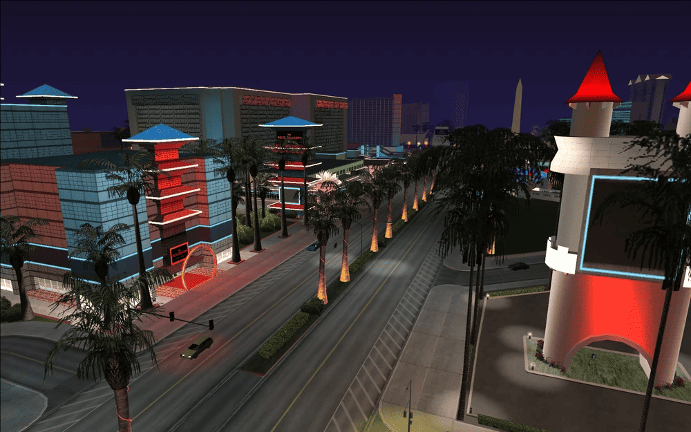Las venturas, um dos locais de GTA
