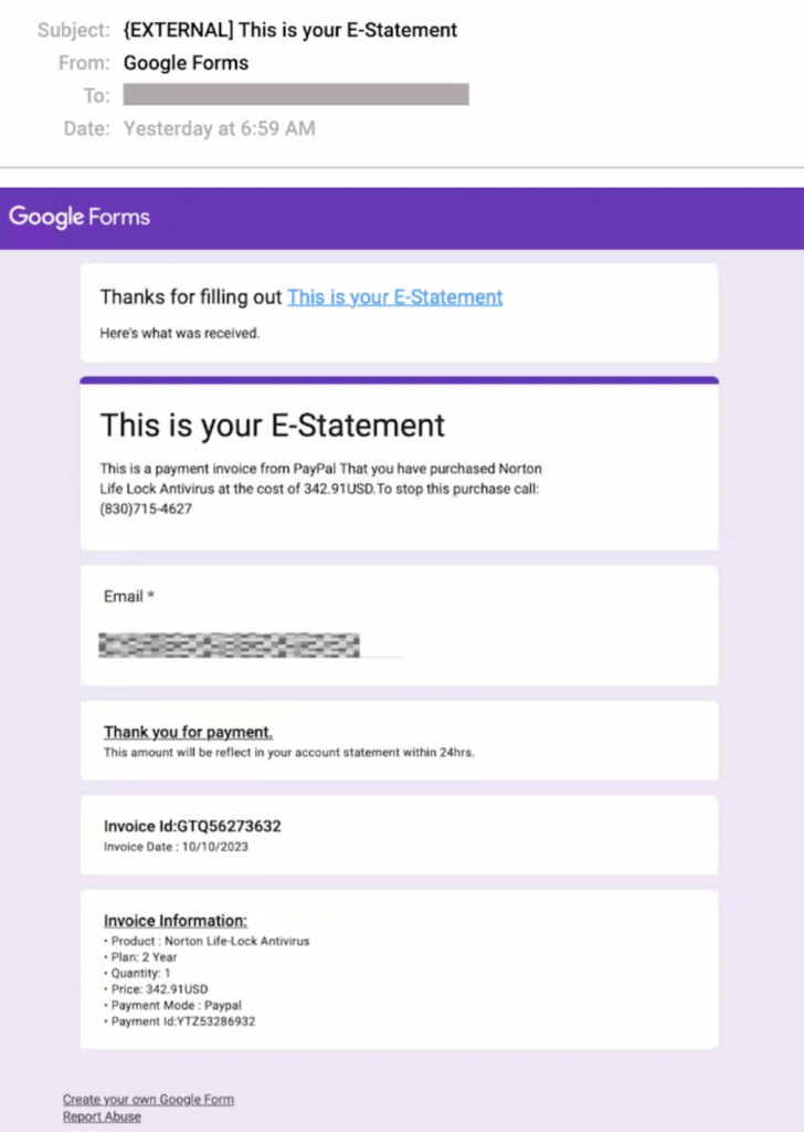 Golpe Google Forms